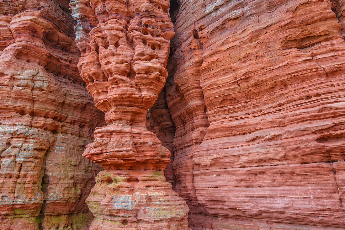 column of sandstone at Altschlossfelsen, Eppenbrunn, Palatinate Forest, Rhineland-Palatinate, Germany