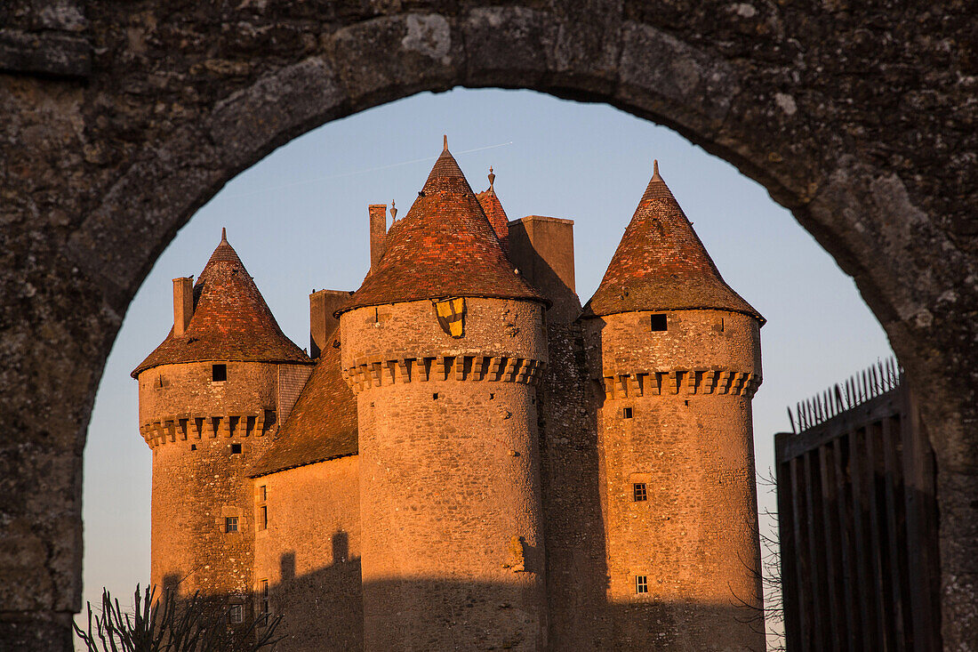 chateau of sarzay, former feudal fortress from the 14th and 15th century, george sand's black valley in the berry (36), france