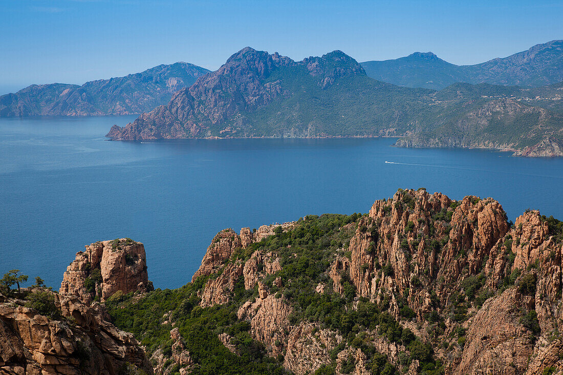 the rocky inlets of piana, scandola nature reserve, gulf of girolata, natural reserve for marine and land species, unesco world heritage site, protected marine area of france, southern corsica (2a), france