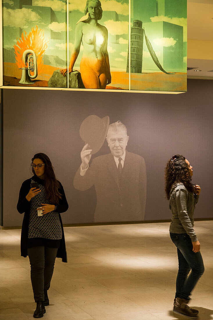 the magritte museum presents the richest collection of works from the surrealist artist rene magritte, brussels, belgium