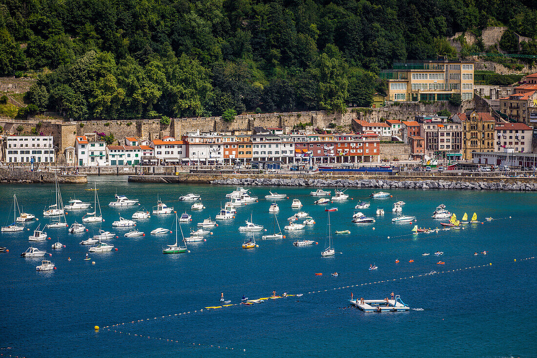 la concha bay and beach, san sebastian, donostia, basque country, spain