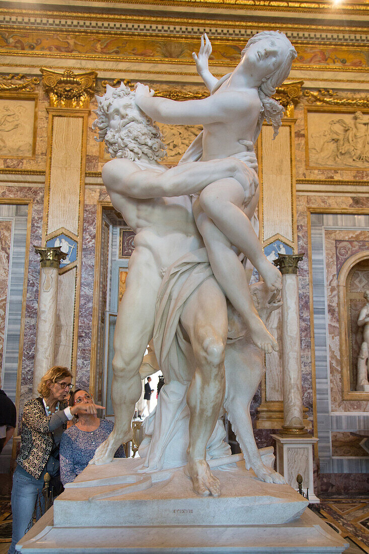 sculpture by gian lorenzo bernini, the rape of proserpina, 1621-1622, borghese museum, rome, italy, europe