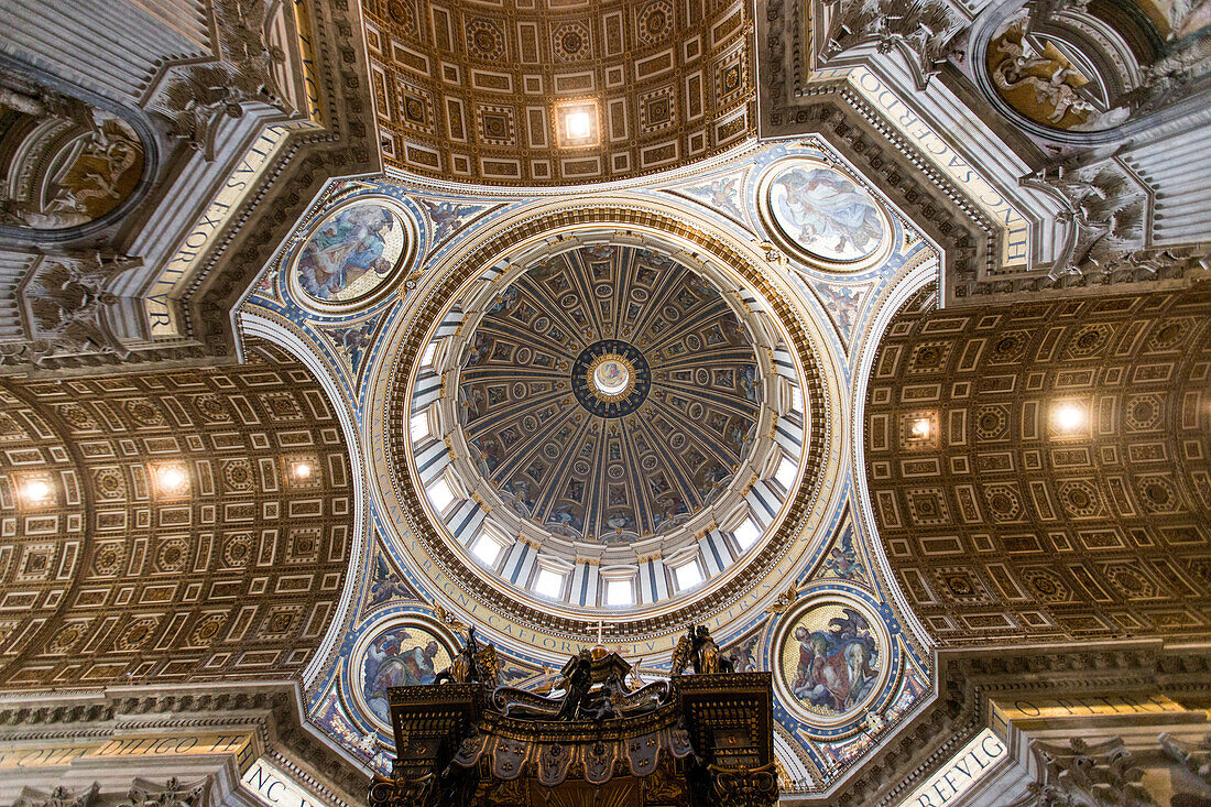 dome of saint peter's basilica, rome, italy, europe