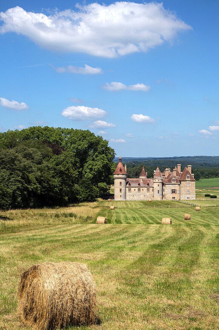 the 15th century chateau de sendat, la reunion near casteljaloux, lot-et-garonne (47), france