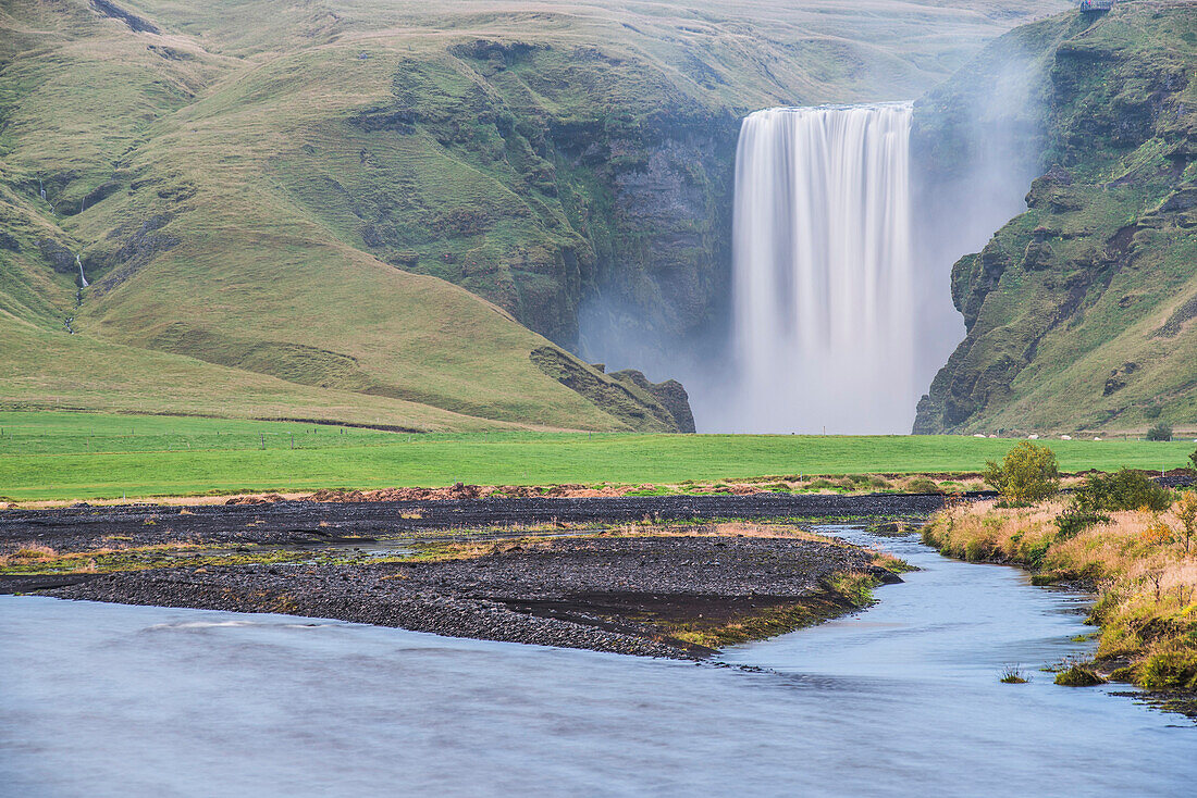 Skogafoss Waterfall, Skogar, South Region Sudurland, Iceland, Polar Regions