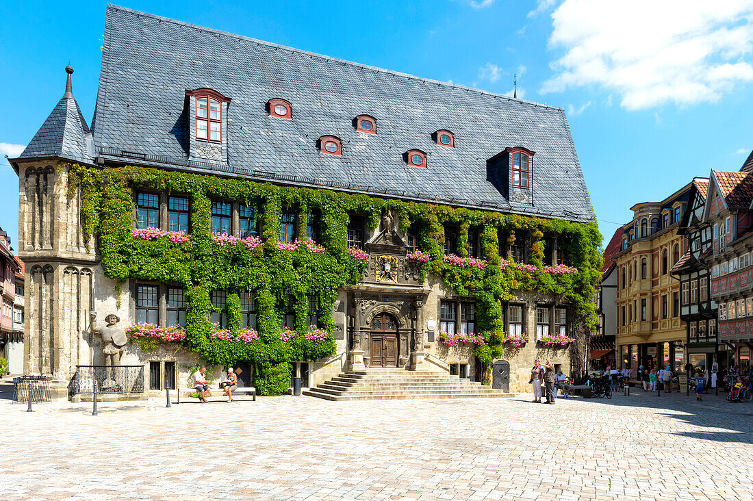 City Hall, Quedlinburg, UNESCO World Heritage Site, Harz, Saxony-Anhalt, Germany, Europe