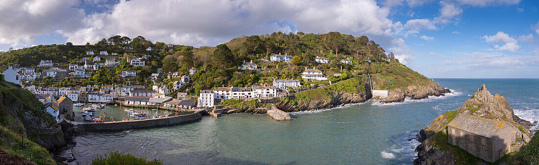 Polperro harbour on the South Cornish coast, Cornwall, England, United Kingdom, Europe