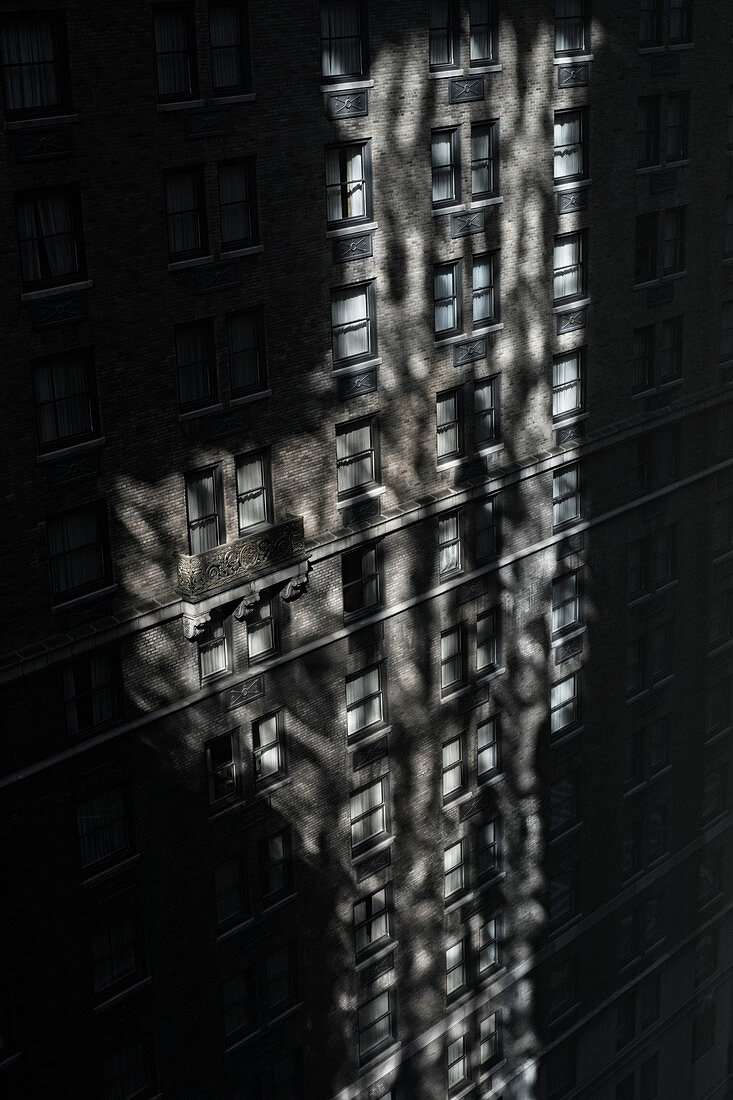 Shadowed building