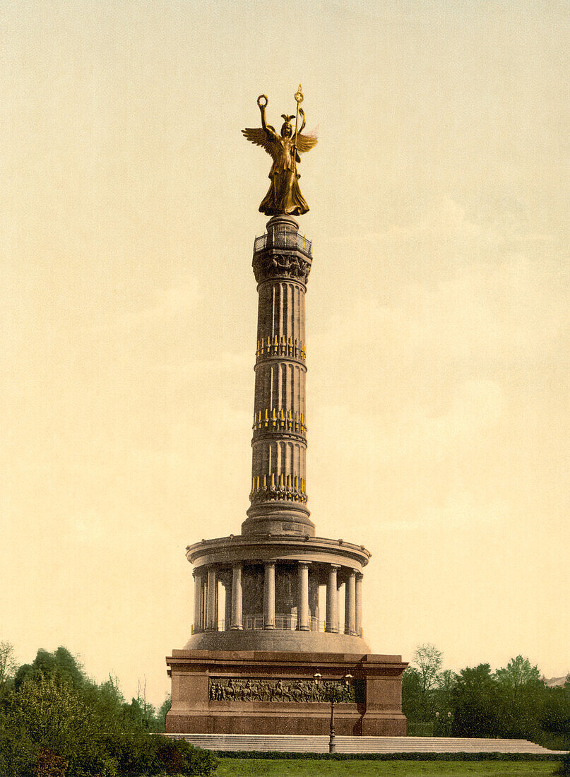Triumphal Column, Berlin, Germany, Photochrome Print, circa 1900