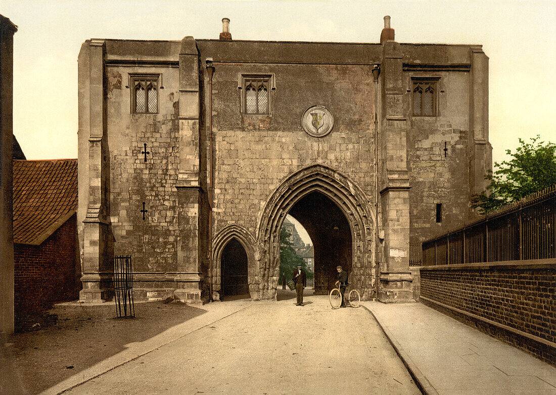 Bayle Gatehouse, Bridlington, Yorkshire, England, Photochrome Print, circa 1901