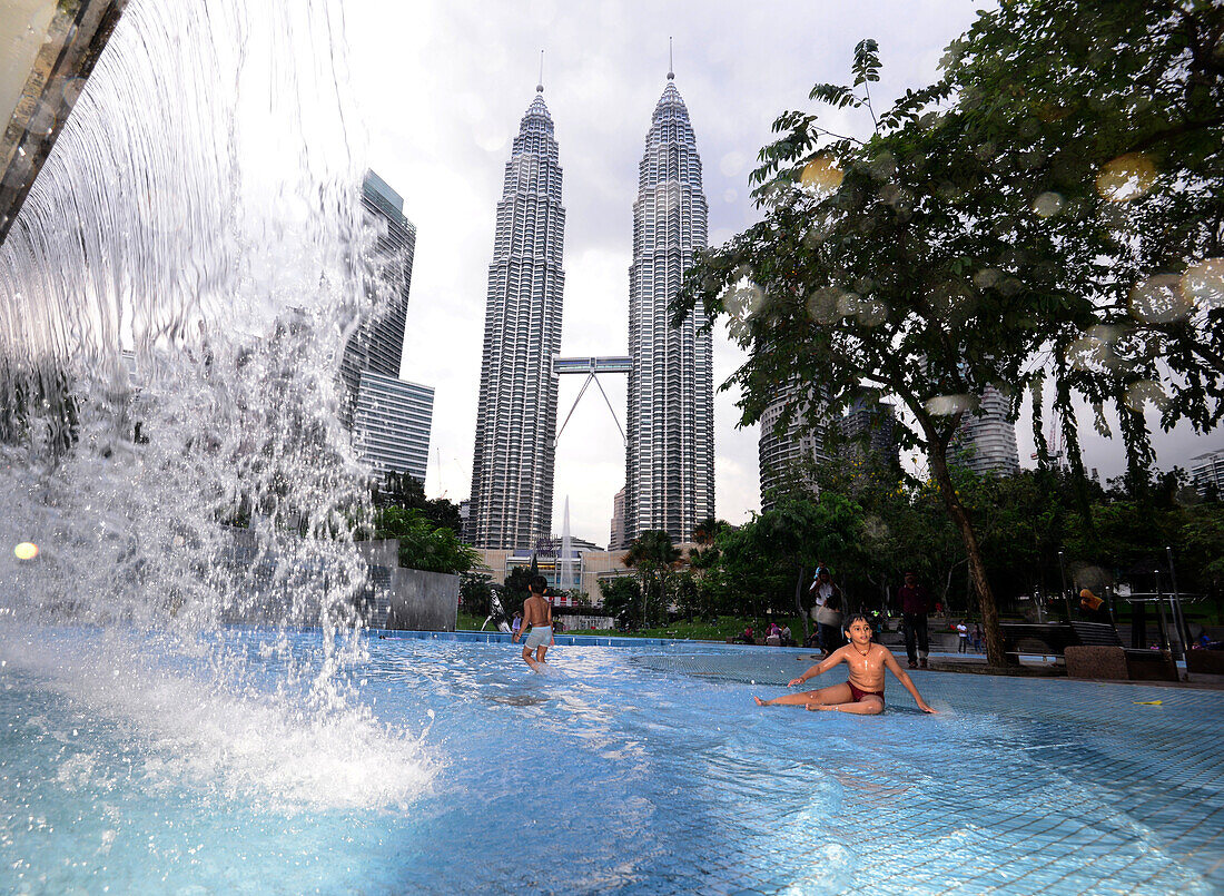 at the Petronas Towers in Kuala Lumpur, Malaysia, Asia