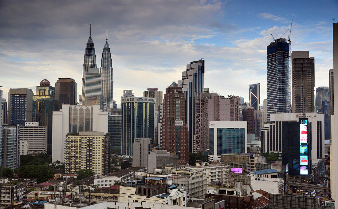 Blick vom Federal Hotelrestaurant in Bintang, Kuala Lumpur, Malaysia, Asien
