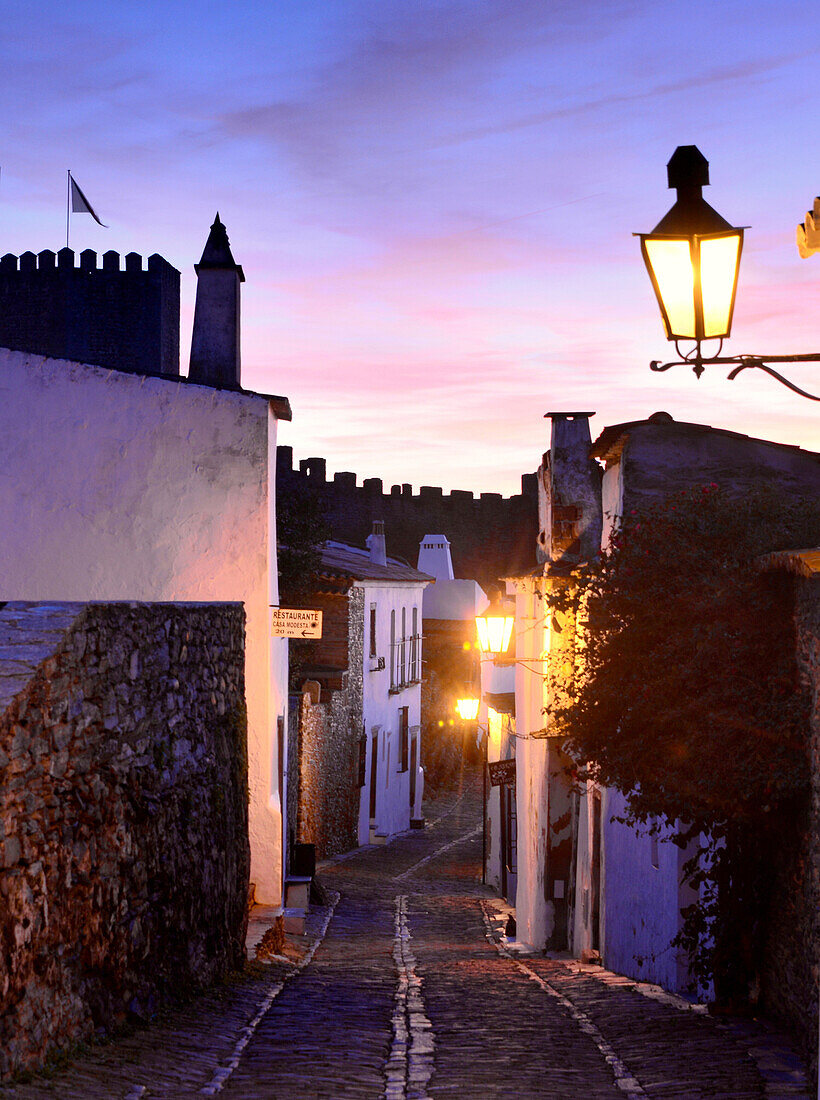 Alley in Monsaraz in the evening, Alentejo, Portugal