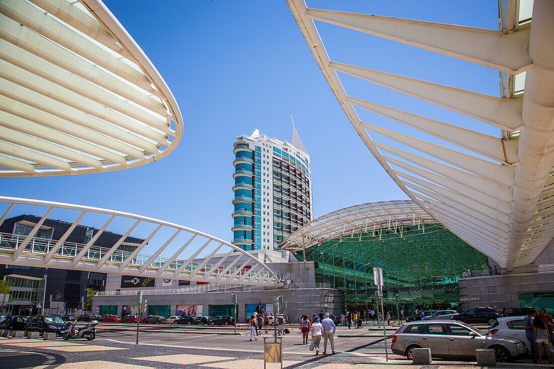 vasco da gama shopping center, neighborhood of the park of nations, lisbon, portugal, europe