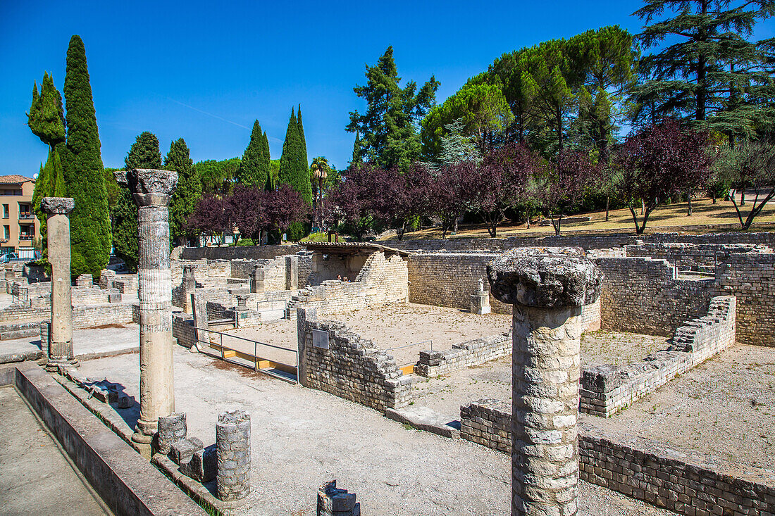 ancient roman site of puymin, vaison la romaine, vaucluse (84), paca, provence alpes cote d'azur, france