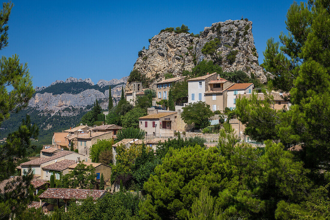 the village of la roque alric, vaucluse (84), paca, provence alpes cote d'azur, france