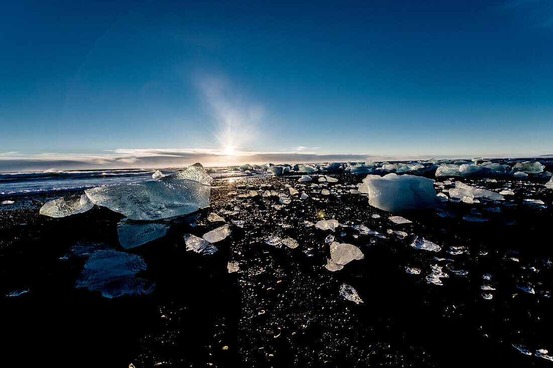 Gletschersee mit Eisberge, Jökulsarlon, Eisberge, Eis, Kalt, Winter, Vatnajökull Gletscher, Island