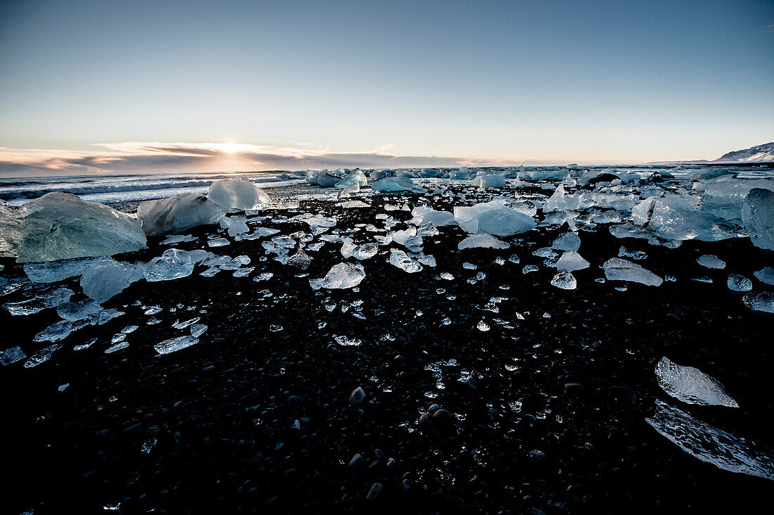 Gletschersee mit Eisberge, Jökulsarlon, Eisberge, Eis, Kalt, Winter, Vatnajökull Gletscher, Island