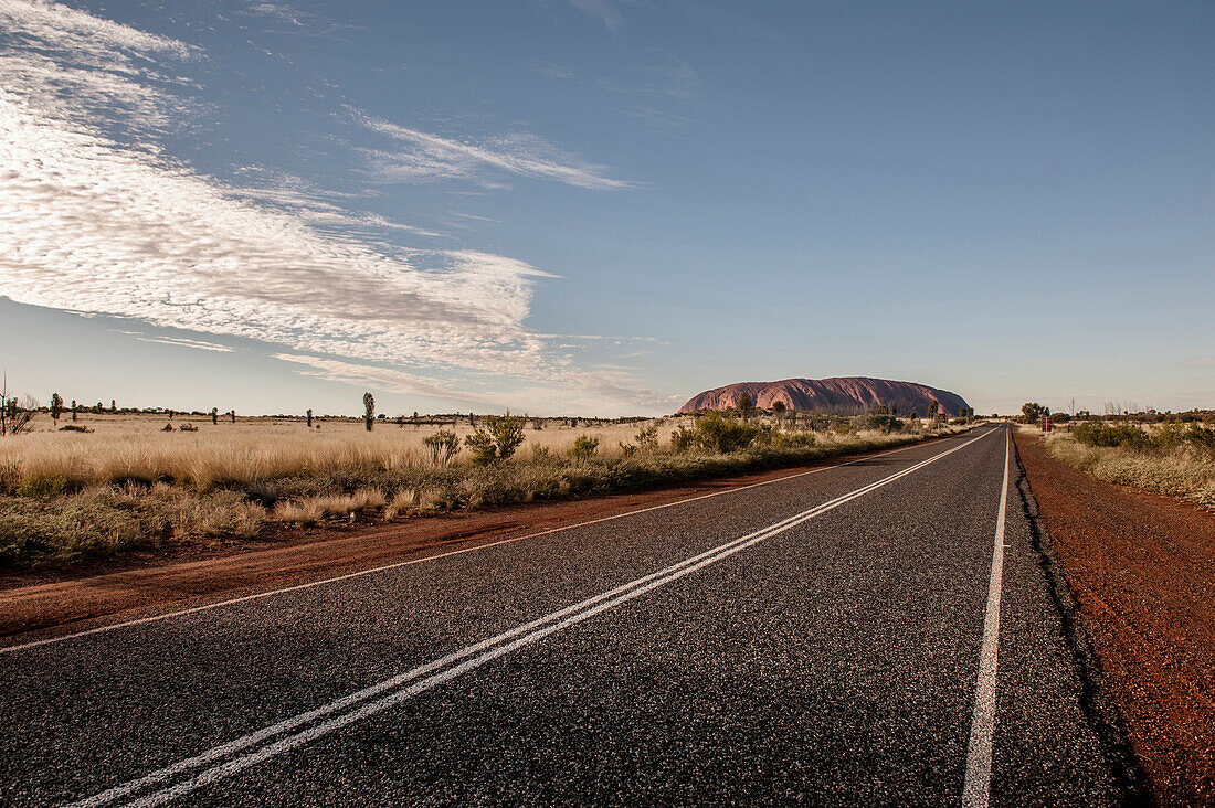 Uluru, Ayers Rock, Outback, Clouds, Road, Nothern Territory, Australia
