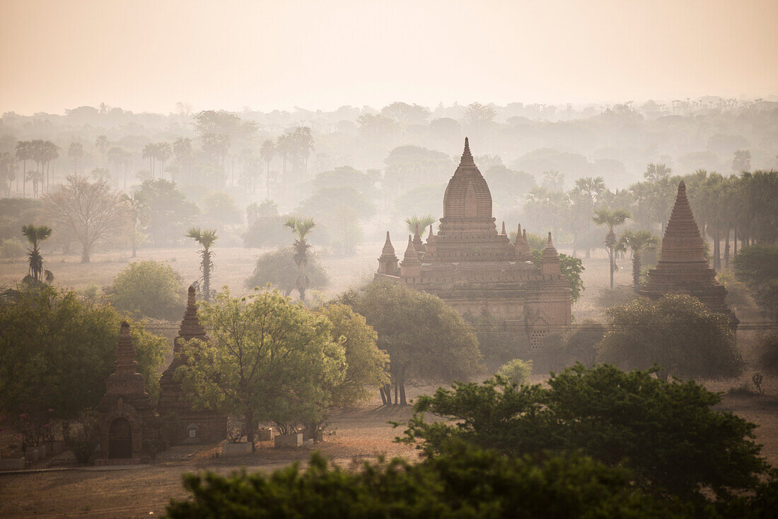 Sunrise at the Temples of Bagan Pagan, Myanmar Burma, Asia