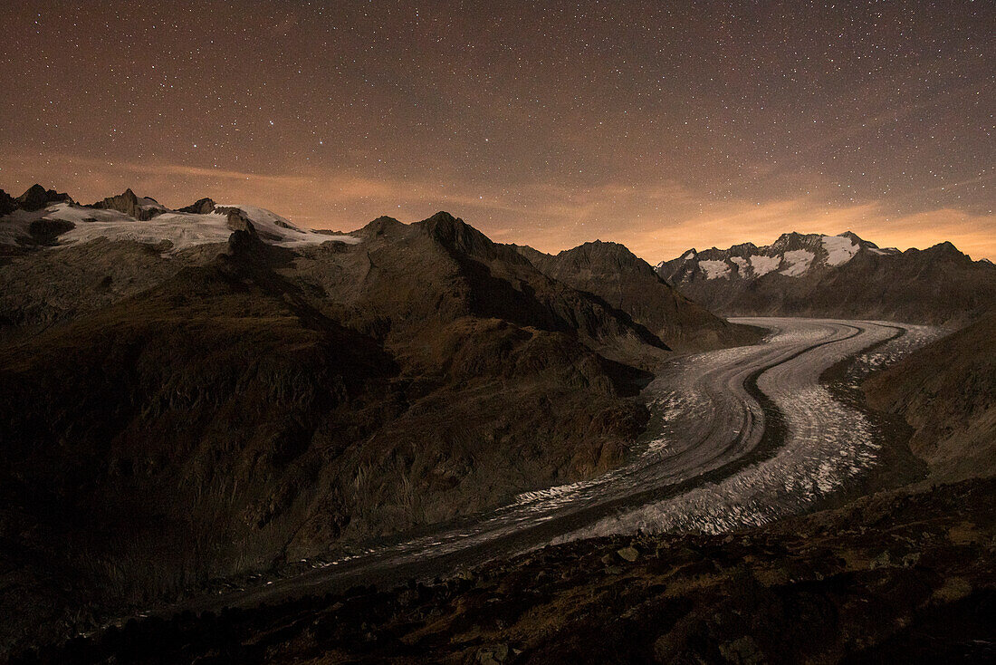 Grosser Aletschgletscher, Berner Alpen, Kanton Wallis, Schweiz