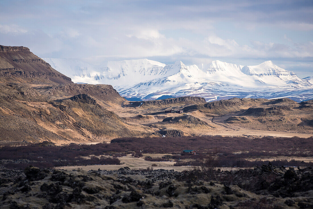 Die Gipfel von Heiðarhorn, Skessuhorn, Skarðsheiði