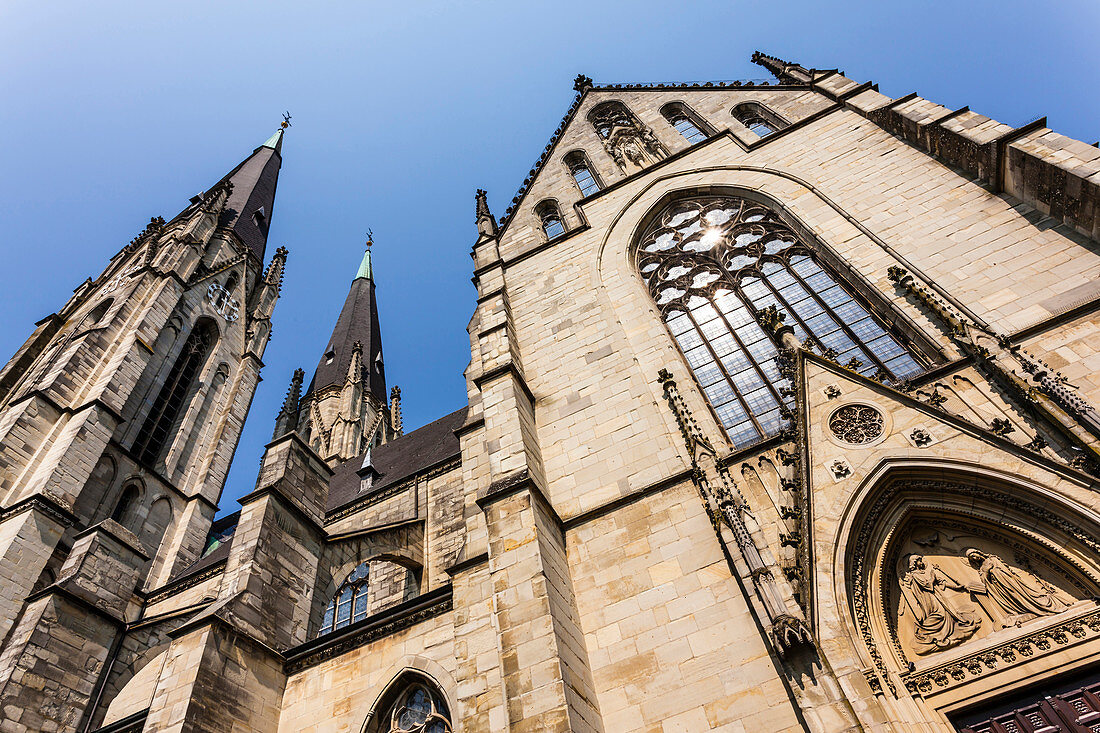 Der St. Ludgerus Dom in Billerbeck, neugotische katholische Wallfahrtskirche, Bistum Münster, Billerbeck, Nordrhein-Westfalen, Deutschland