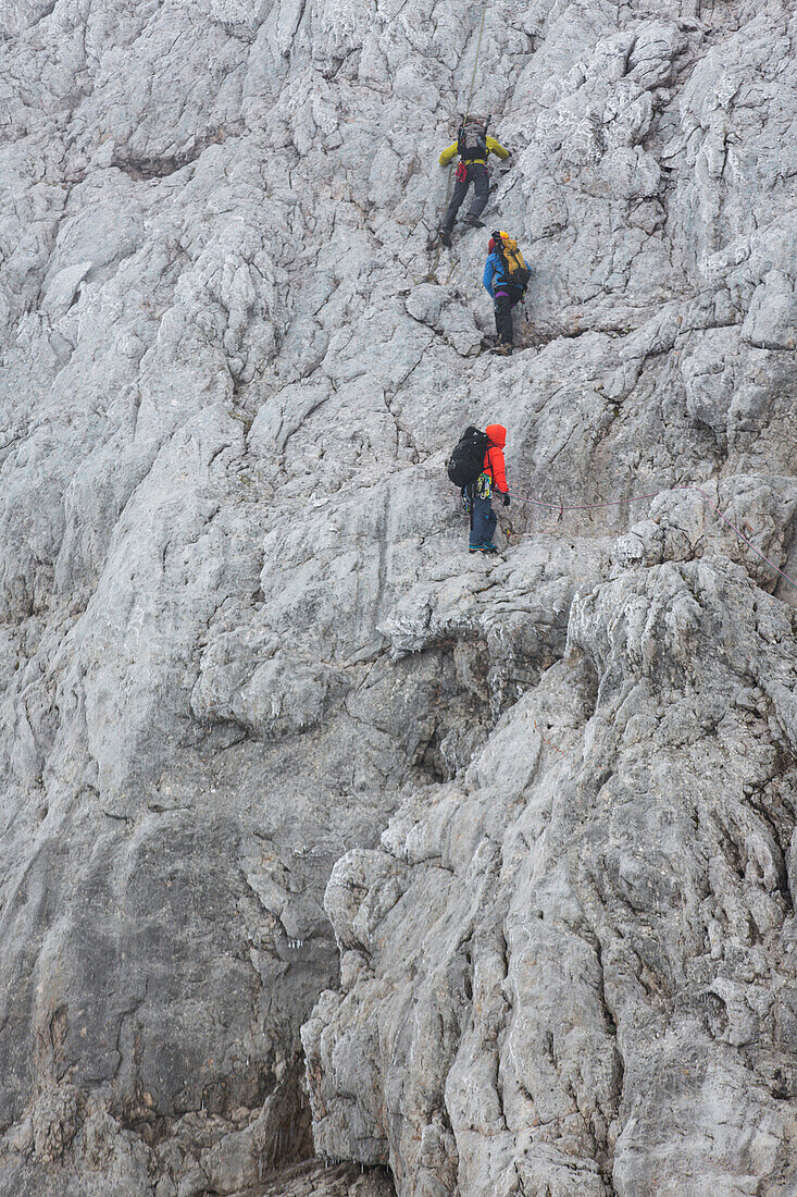 Professional highline athlete Reinhard Kleindl and his crew on a special alpine highline project in the Austrian alps. This project is set almost at 3000 meters above see level. The project involves a difficult climbing access as well as special rigging s