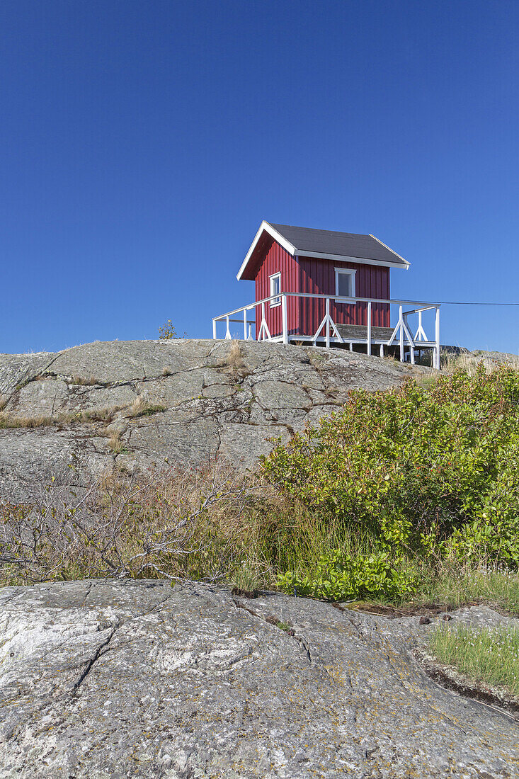 Ehemaliges Lotsenhaus von Hönö Klåva auf Insel Hönö, Bohuslän, Västergötland, Götaland, Västra Götalands län, Göteborg Skärgården, Südschweden, Schweden, Nordeuropa, Europa