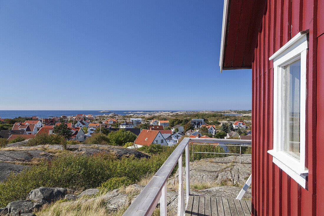 View from the former house of pilots over Hönö Klava, Island Hönö, Archipelago Göteborg, Bohuslän, Västergötland, Götaland, South Sweden, Sweden, Scandinavia, Northern Europe, Europe