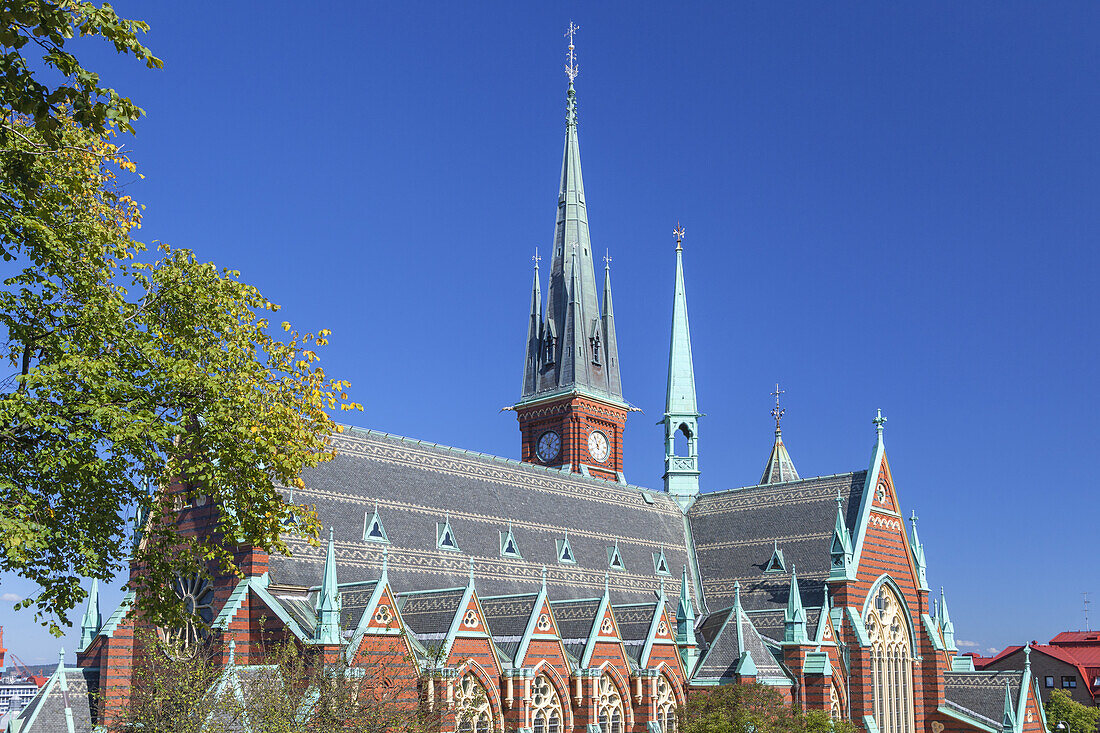 Oscar Fredriks Church in Gothenburg, Bohuslän,  Götaland, Västra Götalands län, South Sweden, Sweden, Scandinavia, Northern Europe, Europe
