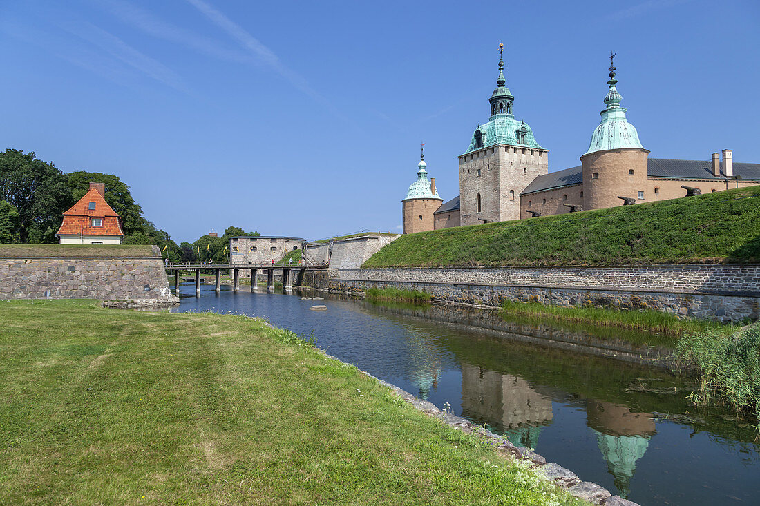 Castle Kalmar in Smaland, Kalmar land, South Sweden, Sweden, Scandinavia, Northern Europe, Europe