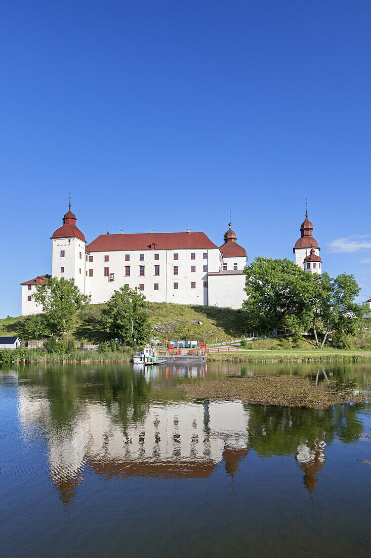 Schloss Läckö auf der Halbinsel Kållandsö im Vänern, Västergötland, Götaland, Västra Götalands län, Südschweden, Schweden, Skandinavien, Nordeuropa, Europa
