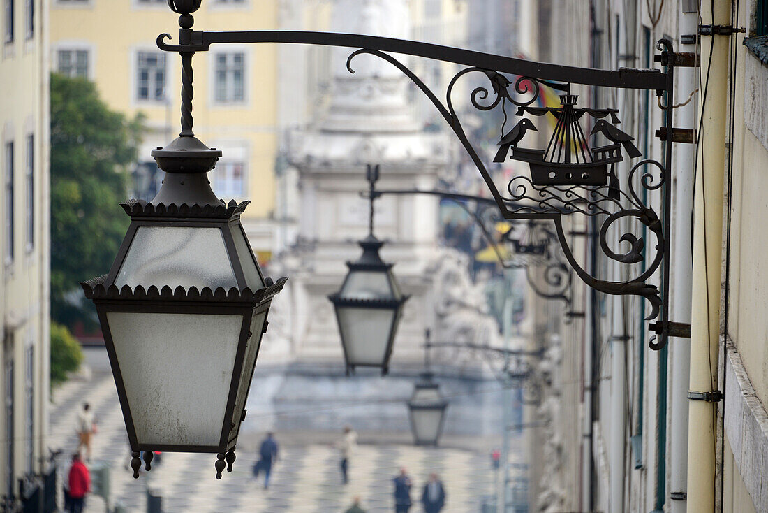Street lamps in Lisbon, Portugal