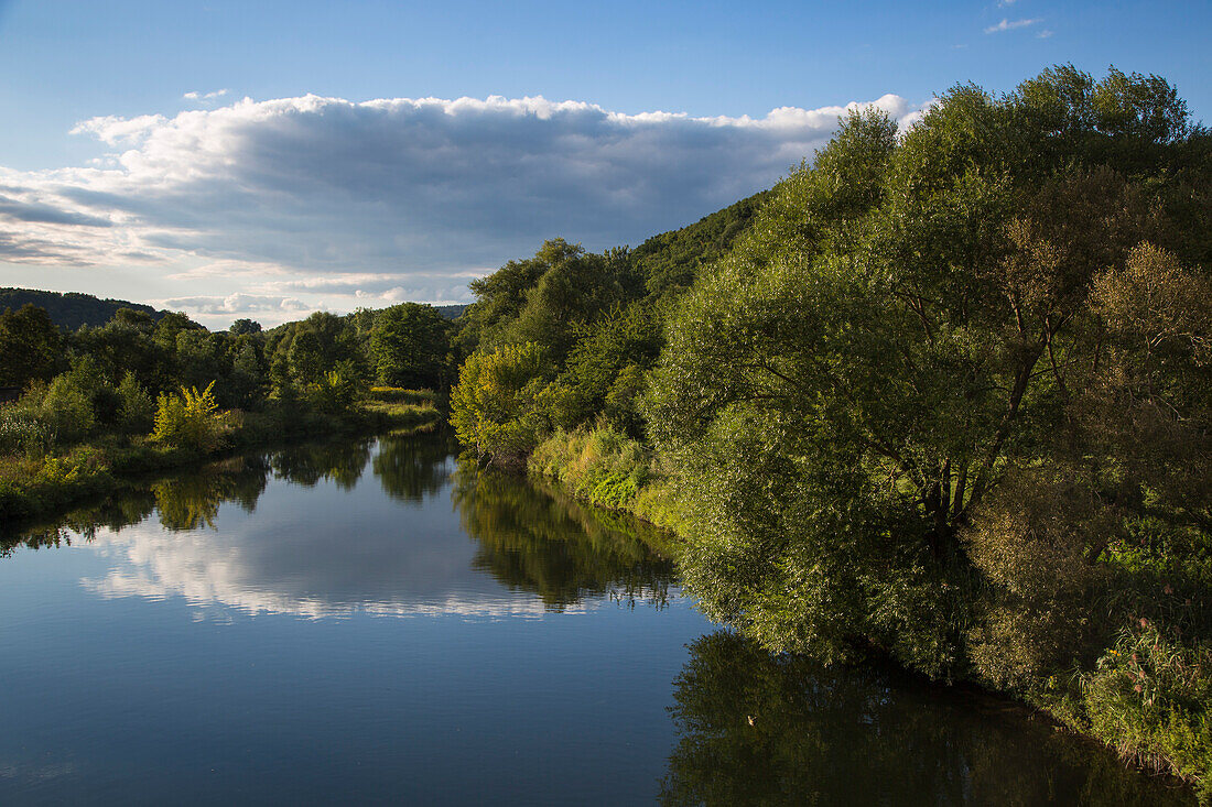 Fluss Werra, Vacha, Rhön, Thüringen, Deutschland