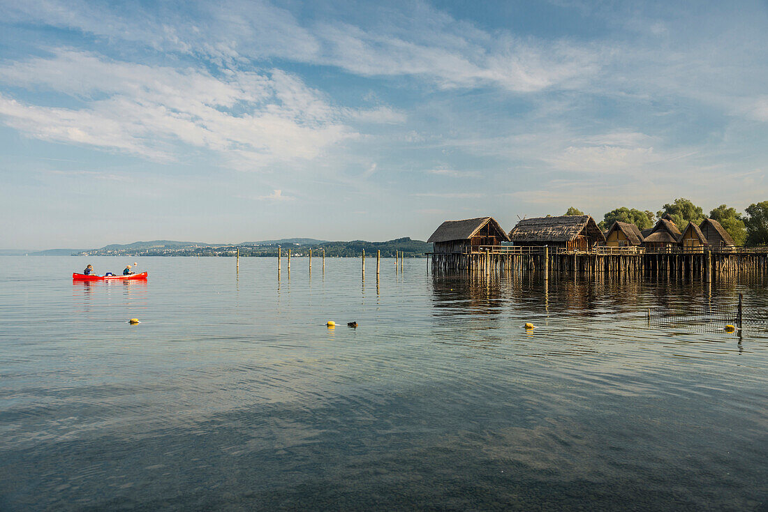 Pfahlbauten, Pfahlbaumuseum Unteruhldingen, UNESCO-Weltkulturerbe, Bodensee, Baden-Württemberg, Deutschland