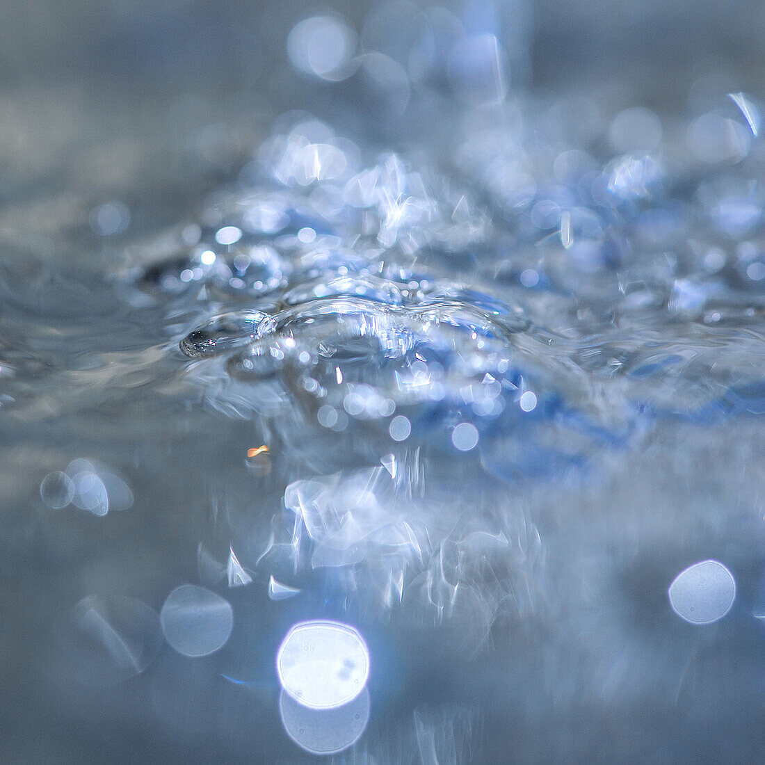 Bubbles on surface of water