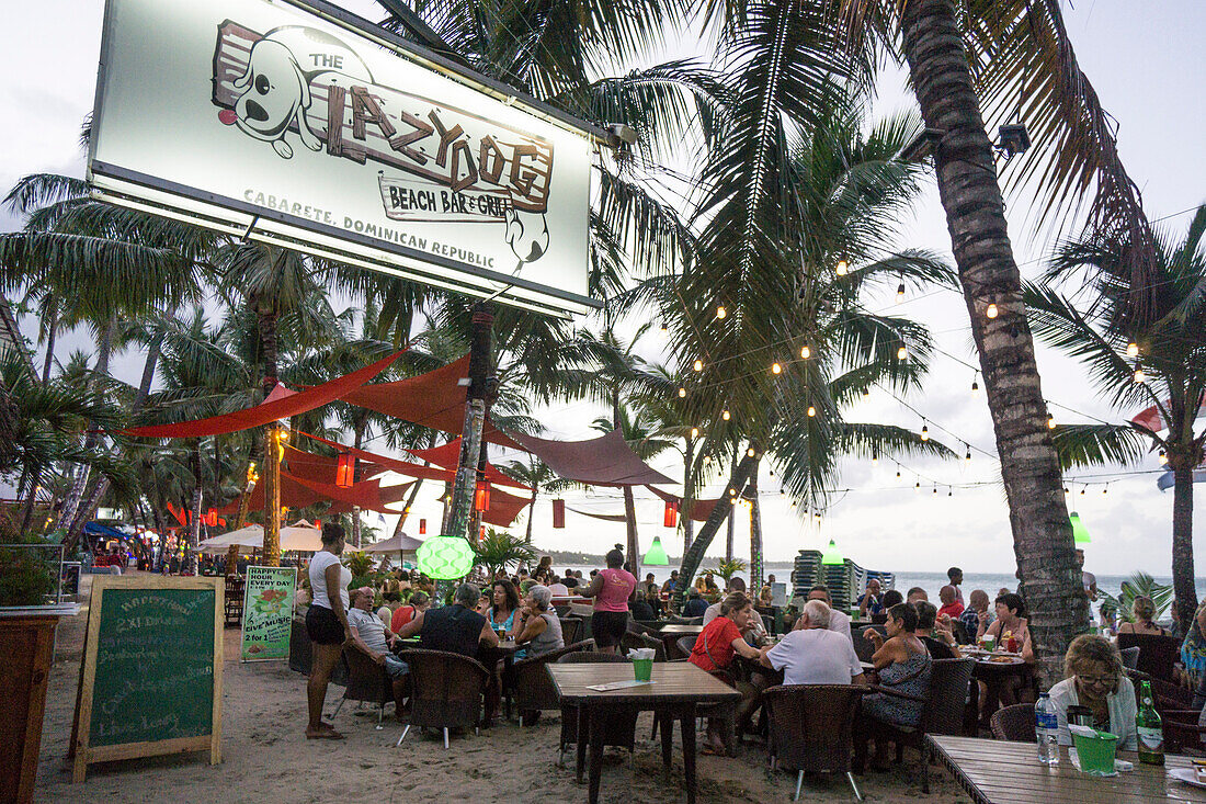 Beach bar, Cabarete, Dominican Republic, Antilles, Caribbean