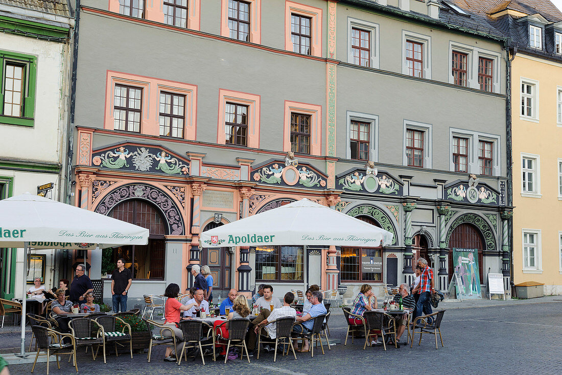 Cranach Haus, Markt, Weimar, Thüringen, Deutschland