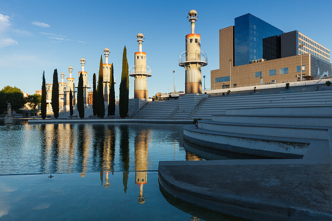 Parc de l Espanya Industrial, architect Luis Pena Ganchegui, near Barcelona Saints railway station, Barcelona, Catalunya, Catalonia, Spain, Europe