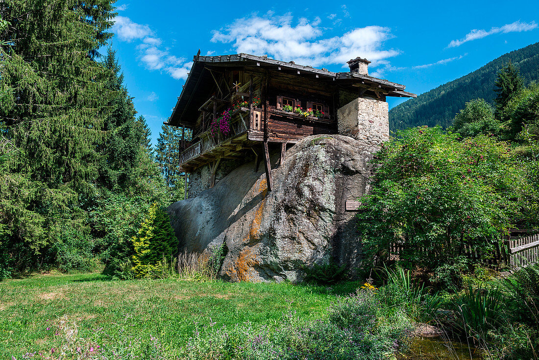 Ulten Valley, South Tyrol, Italy. The House on Stone in the Valley of UltenUltimo