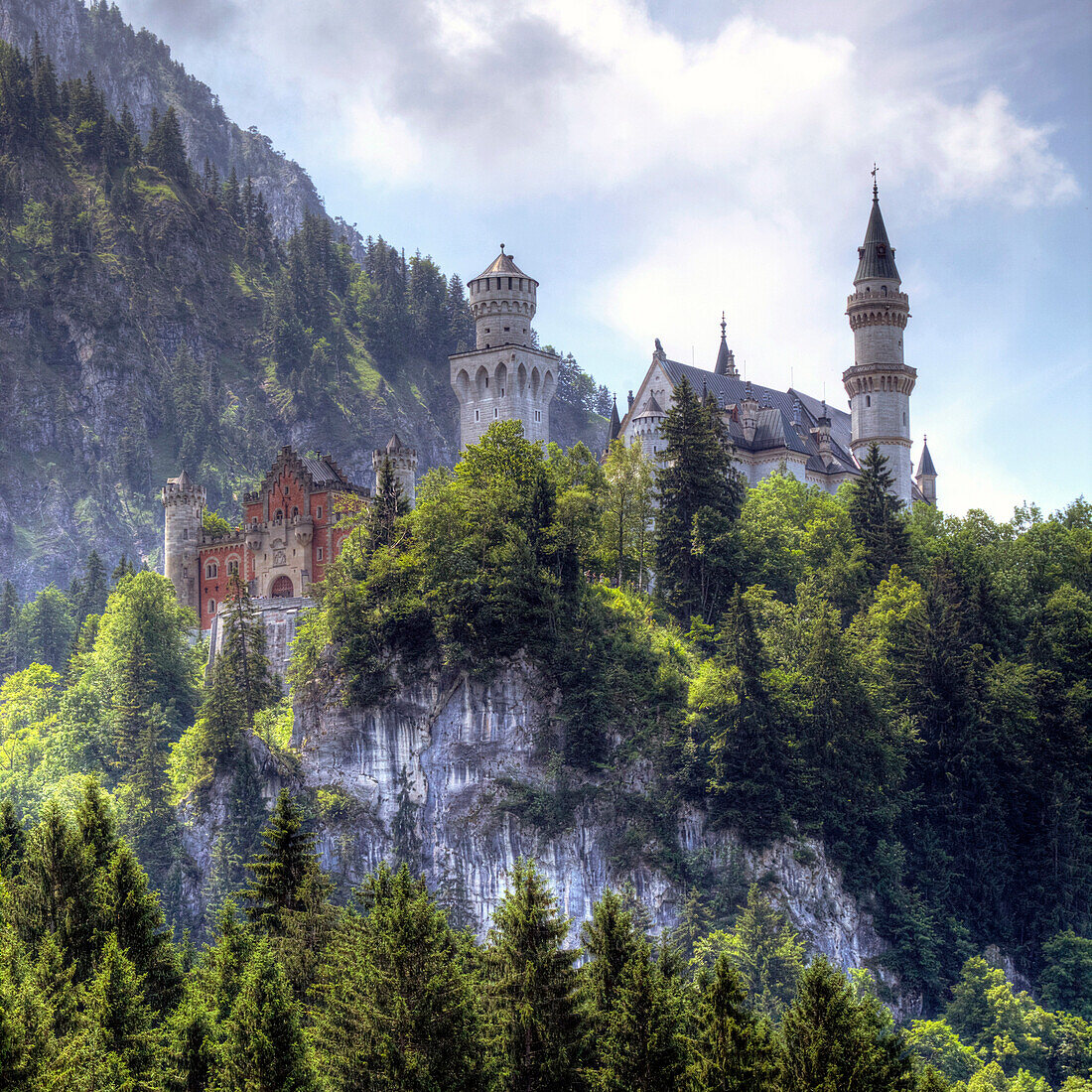 Schloss Neuschwanstein, the most visited place in Germany, Bavaria, Germany