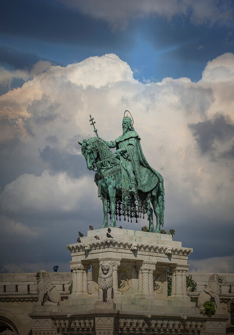 Fishermans Bastion statue in Budapest, Hungary