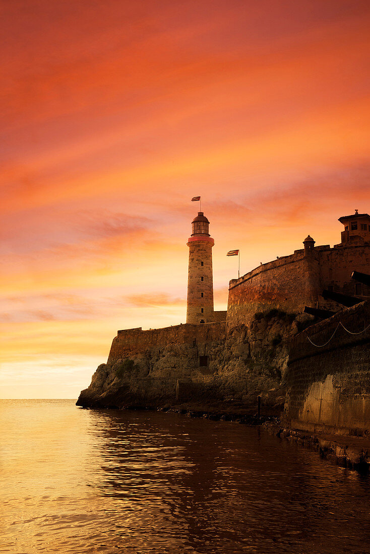 Sunset over El Morro Fortress, Havana, Cuba