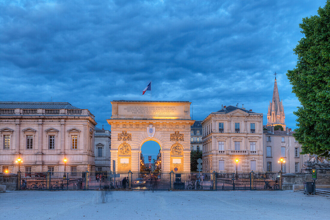 Arc de triomphe Porte du Peyrou, Montpellier, Herault, Longuedoc-Roussillon, France