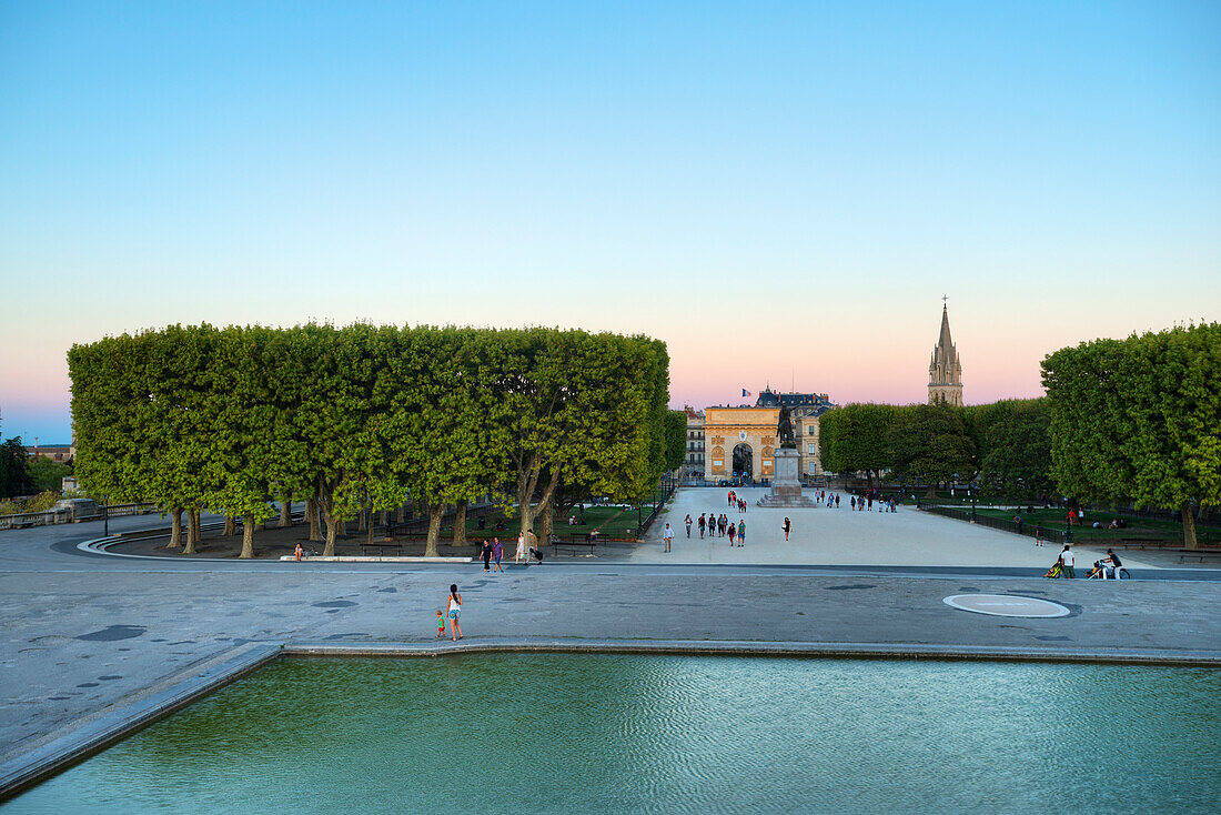 Promenade du Peyrou, Montpellier, Herault, Languedoc-Roussillon, Frankreich