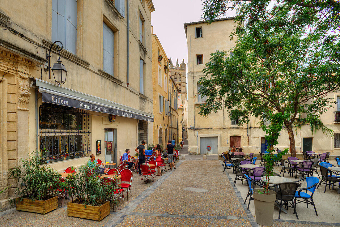 Restaurant, Altstadt, Montpellier, Herault, Languedoc-Roussillon, Frankreich