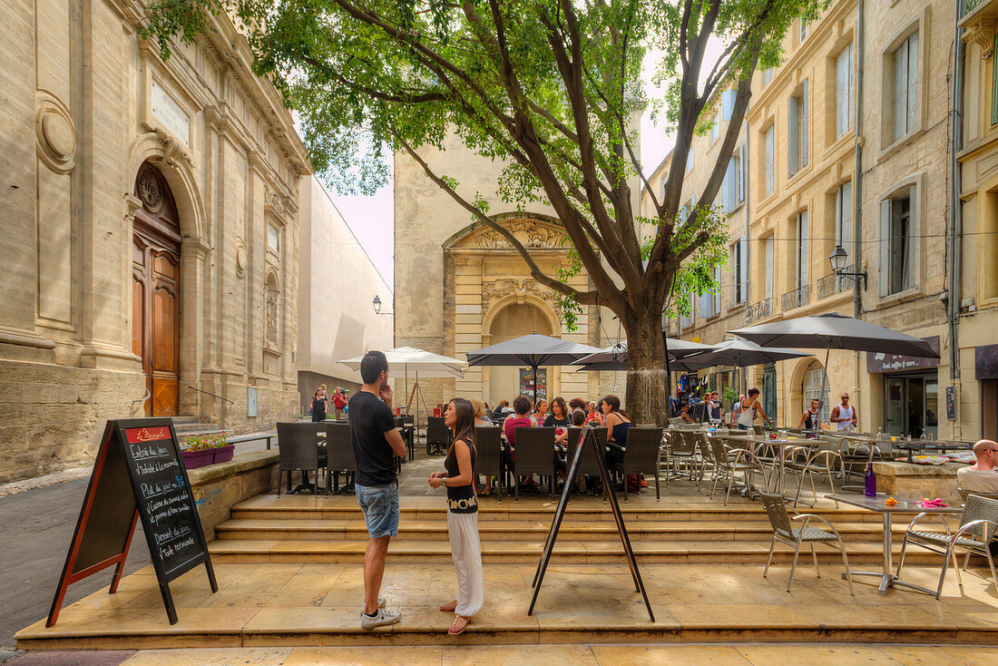 Restaurant, Altstadt, Montpellier, Herault, Languedoc-Roussillon, Frankreich