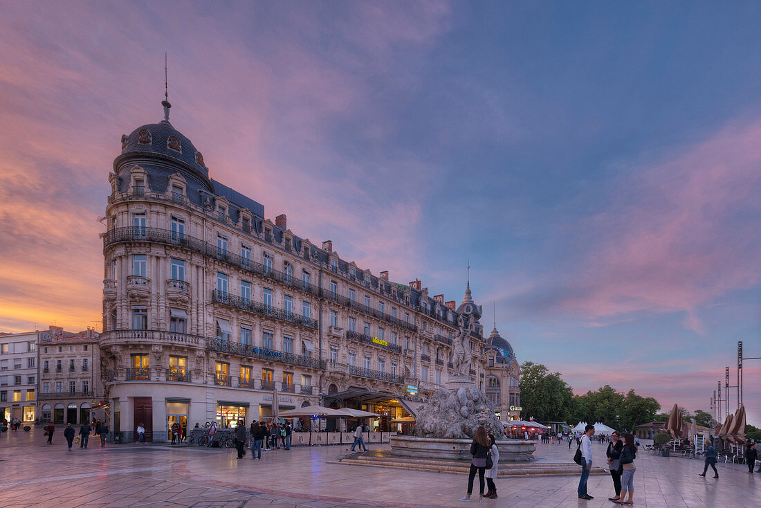 Place de la Comedie, Montpellier, Herault, Languedoc-Roussillon, France