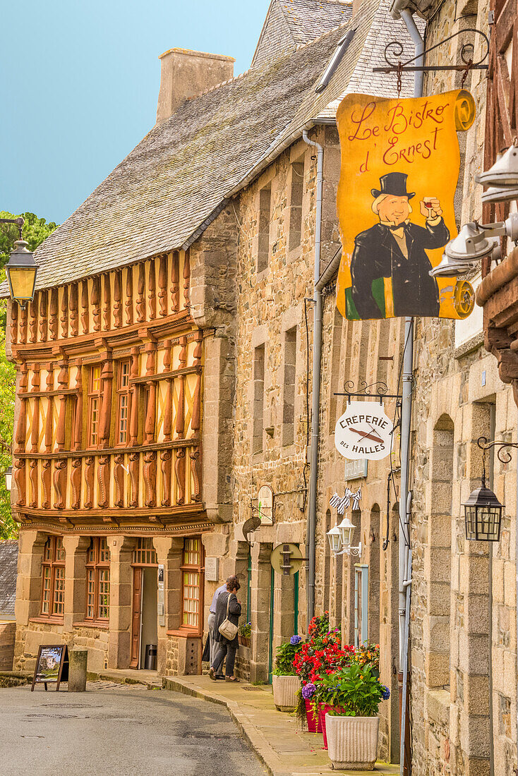 Half timbered houses, old town, Treguier, Cotes d'Armor, Brittany, France, Europe